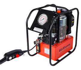 پمپ الکتریکی (برقی) هیدرولیکی 700 بار دو سرعته با شیر تنظیم فشار مدل TPE-Range ساخت هایفورس انگلستان